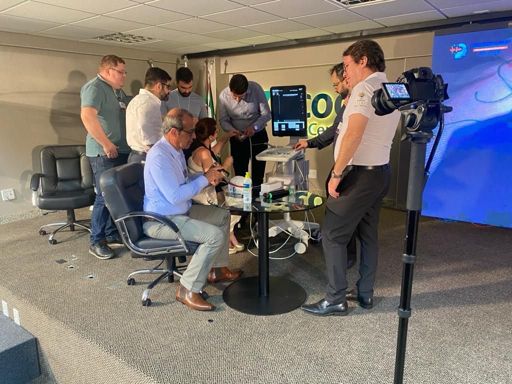 Bastidores da transmissão ao vivo do curso